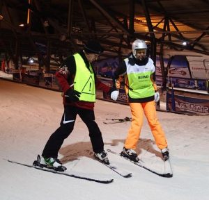 Leren remmen met de pizzapunt op piste 1