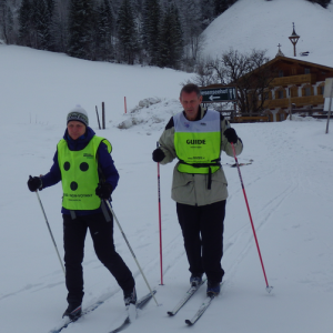 Langlaufen in de verse sneeuw St Ulrich