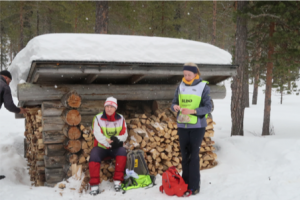 Pauze bij een hutje, Rauhala, Finland