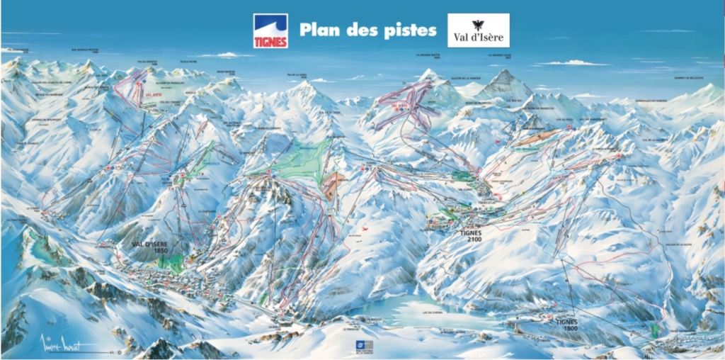 Plan de pistes - Tignes - Val d'Isère